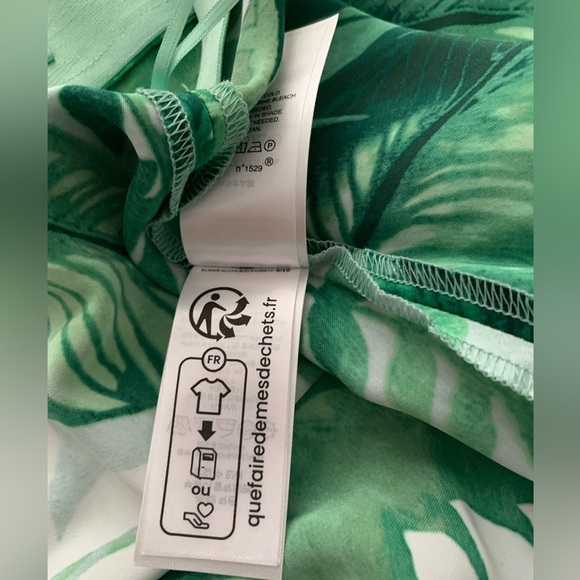 NWT Ralph Lauren Midi Skirt: Resort Collection, Green Leaves, Elastic Waist, 12P - Picture 9 of 15